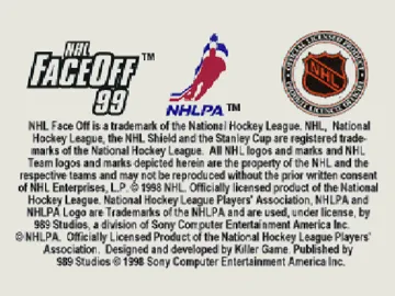 NHL FaceOff 99 (US) screen shot title